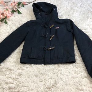 Hollister coat with zipper and button clasps